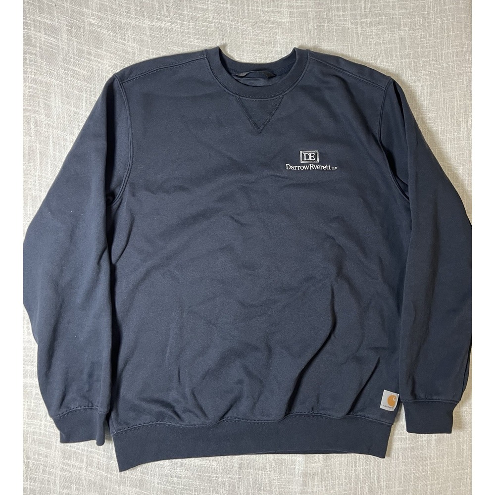 Carhartt Loose Fit Sweatshirt Crewneck Men's Size Large Blue Pullover Work Wear